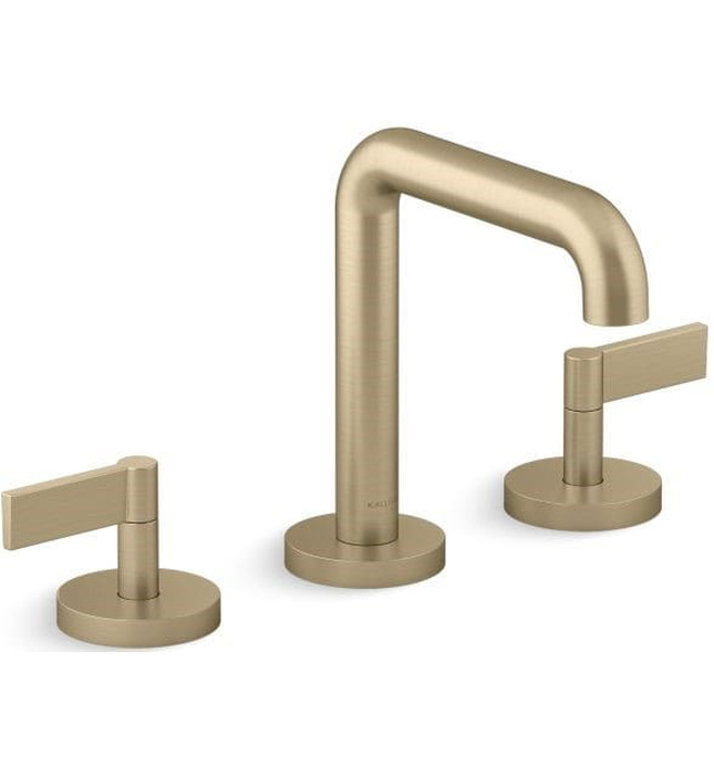 Vòi chậu rửa mặt 3 chân thân cao xanh đen Kallista P24492-LV-GN