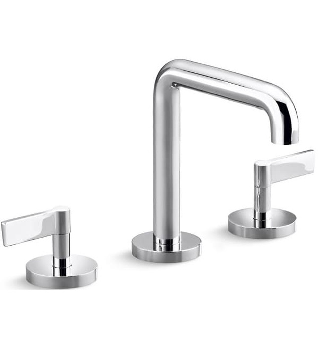 Vòi chậu rửa mặt 3 chân thân cao Nickel Kallista P24492-LV-BN