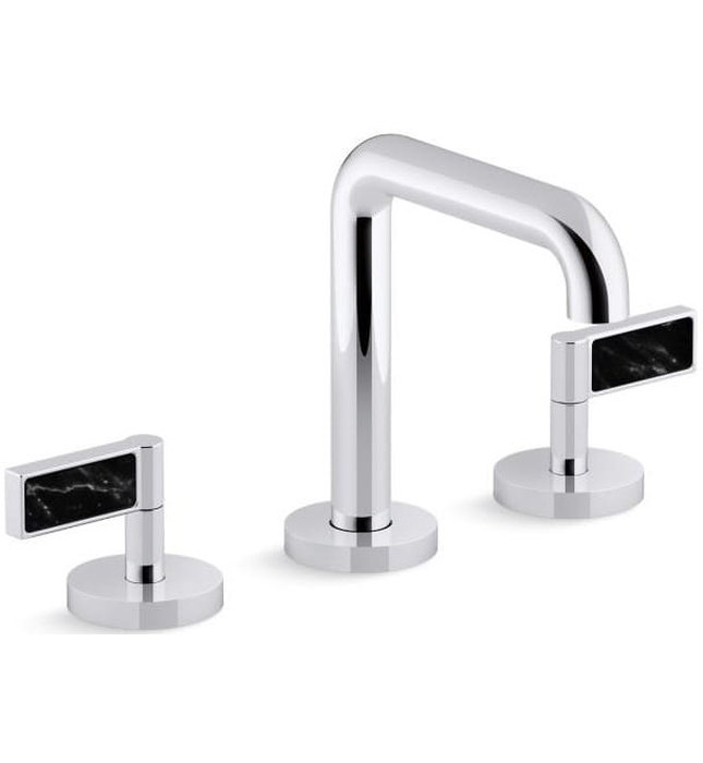 Vòi chậu rửa mặt 3 chân thân cao vàng Kallista P24492-NM-BAF