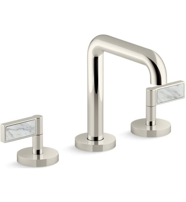 Vòi chậu rửa mặt 3 chân thân cao Nickel Kallista P24492-WC-SN