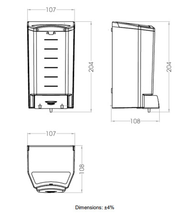 Hộp đựng xà phòng nhựa treo tường Mediclinics DJ0010F