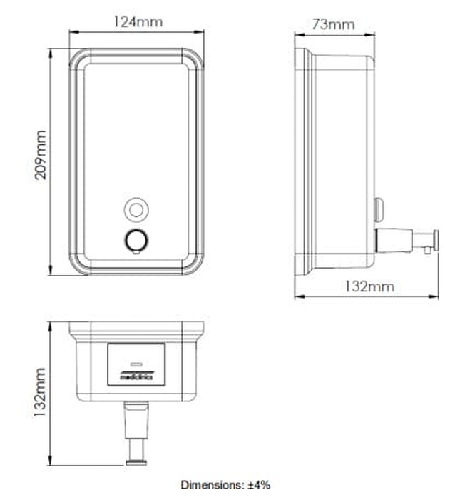 Hộp đựng xà phòng treo tường Mediclinics DJ0111C