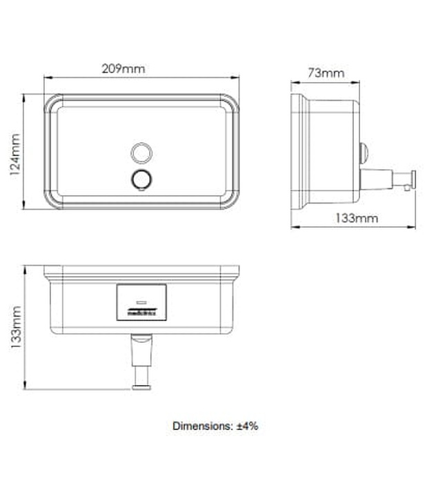 Hộp đựng xà phòng treo tường Mediclinics DJ0112CS