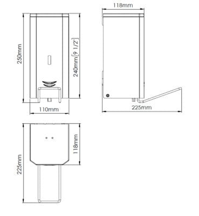 Hộp đựng xà phòng treo tường đòn bẩy Mediclinics DJP0034CS