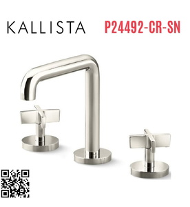 Vòi chậu rửa mặt 3 chân thân cao Nickel Kallista P24492-CR-SN