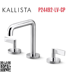 Vòi chậu rửa mặt 3 chân thân cao Chrome Kallista P24492-LV-CP