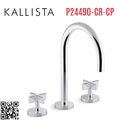 Vòi chậu rửa mặt 3 chân cổ ngỗng Chrome Kallista P24490-CR-CP