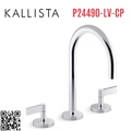 Vòi chậu rửa mặt 3 chân cổ ngỗng Chrome Kallista P24490-LV-CP