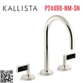 Vòi chậu rửa mặt 3 chân cổ ngỗng Nickel Kallista P24490-NM-SN