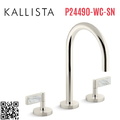 Vòi chậu rửa mặt 3 chân cổ ngỗng Nickel Kallista P24490-WC-SN