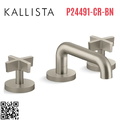 Vòi chậu rửa mặt 3 chân cổ thấp Nickel Kallista P24491-CR-BN