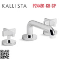 Vòi chậu rửa mặt 3 chân cổ thấp Chrome Kallista P24491-CR-CP
