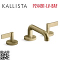 Vòi chậu rửa mặt 3 chân cổ thấp vàng Kallista P24491-LV-BAF