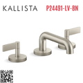 Vòi chậu rửa mặt 3 chân cổ thấp Nickel Kallista P24491-LV-BN