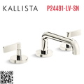 Vòi chậu rửa mặt 3 chân cổ thấp Nickel Kallista P24491-LV-SN