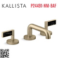 Vòi chậu rửa mặt 3 chân cổ thấp vàng Kallista P24491-NM-BAF
