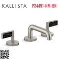 Vòi chậu rửa mặt 3 chân cổ thấp Nickel Kallista P24491-NM-BN
