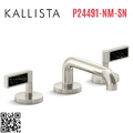 Vòi chậu rửa mặt 3 chân cổ thấp Nickel Kallista P24491-NM-SN