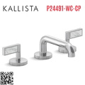 Vòi chậu rửa mặt 3 chân cổ thấp Chrome Kallista P24491-WC-CP
