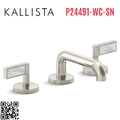 Vòi chậu rửa mặt 3 chân cổ thấp Nickel Kallista P24491-WC-SN