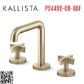 Vòi chậu rửa mặt 3 chân thân cao vàng Kallista P24492-CR-BAF