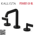 Vòi chậu rửa mặt 3 chân thân cao đen Kallista P24492-LV-BL