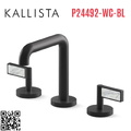 Vòi chậu rửa mặt 3 chân thân cao đen Kallista P24492-WC-BL
