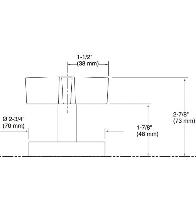 Tay gạt chuyển hướng gắn bồn vàng Kallista P24614-CR-BAF