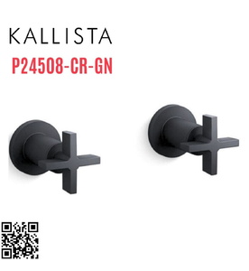 Tay cầm vòi bồn tắm âm tường màu xanh đen Kallista P24508-CR-GN