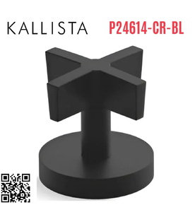 Tay gạt chuyển hướng gắn bồn màu đen Kallista P24614-CR-BL