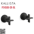 Tay cầm vòi bồn tắm âm tường màu đen Kallista P24508-CR-BL