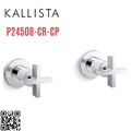 Tay cầm vòi bồn tắm âm tường màu Chrome Kallista P24508-CR-CP
