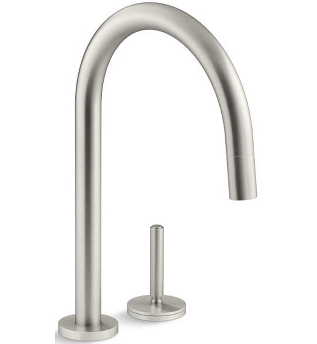 Vòi chậu rửa bát dây rút màu Nickel Kallista P25200-00-AG