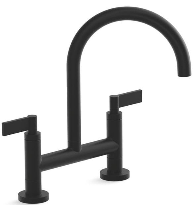 Vòi chậu rửa bát nóng lạnh Nickel Kallista P25202-LV-AG