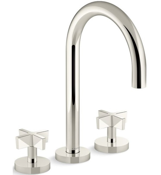 Vòi bồn tắm 3 chân cổ ngỗng đen Kallista P25520-CR-BL