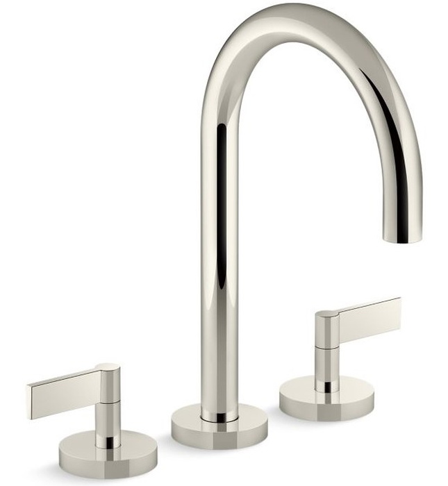 Vòi bồn tắm 3 chân cổ ngỗng Nickel Kallista P25520-LV-SN