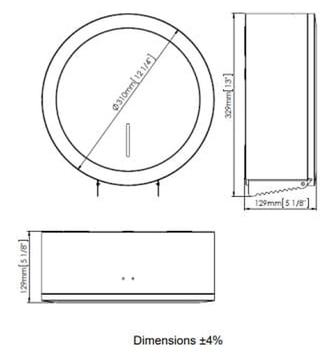 Lô treo giấy vệ sinh công nghiêp Ø275MM Mediclinics PR2787B