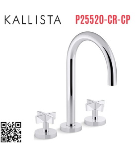 Vòi bồn tắm 3 chân cổ ngỗng Chrome Kallista P25520-CR-CP