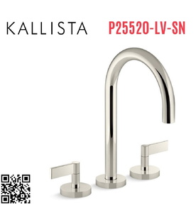 Vòi bồn tắm 3 chân cổ ngỗng Nickel Kallista P25520-LV-SN