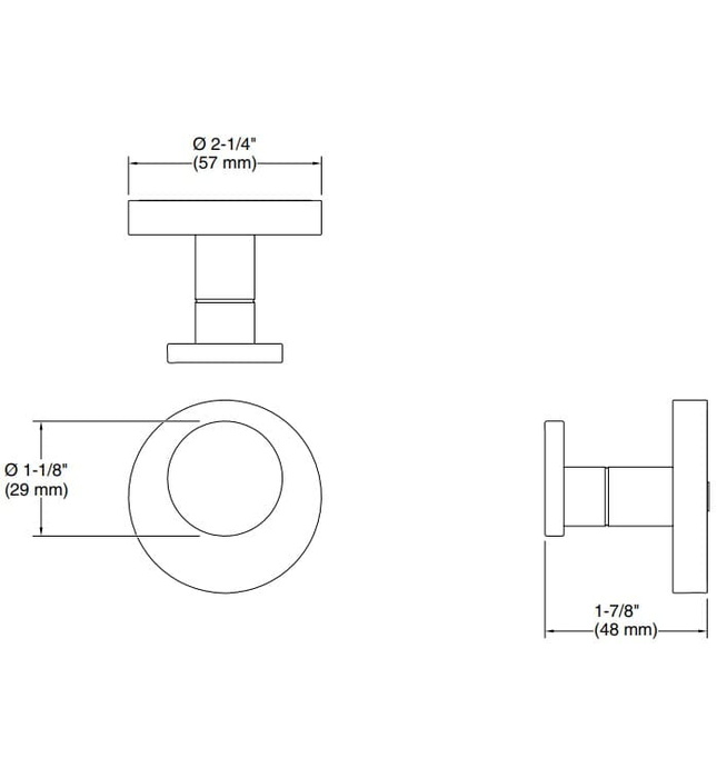 Móc treo tường đơn màu Nickel Kallista P34407-00-SN