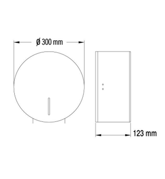 Lô treo giấy vệ sinh công nghiêp Ø275MM Mediclinics PR0787C