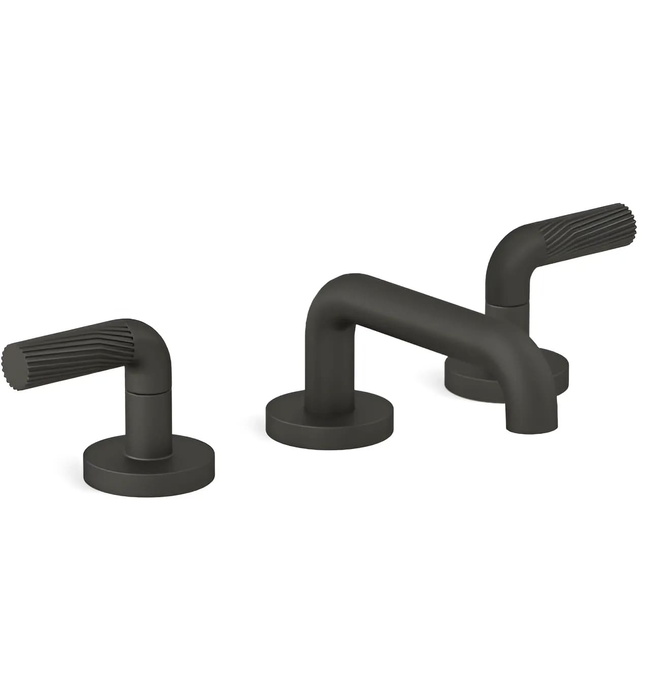 Vòi chậu rửa mặt 3 chân cổ thấp đen Kallista P40875-LV-BL