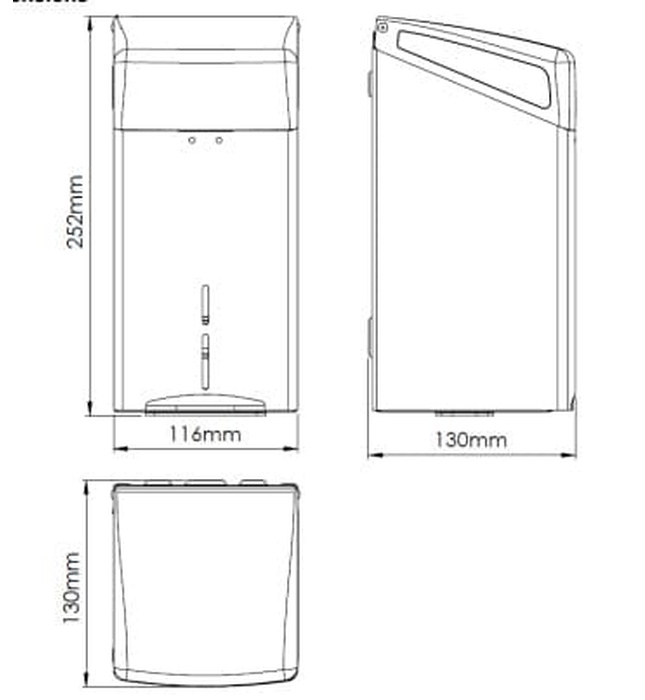 Hộp đựng giấy vệ sinh Mediclinics DTH100C