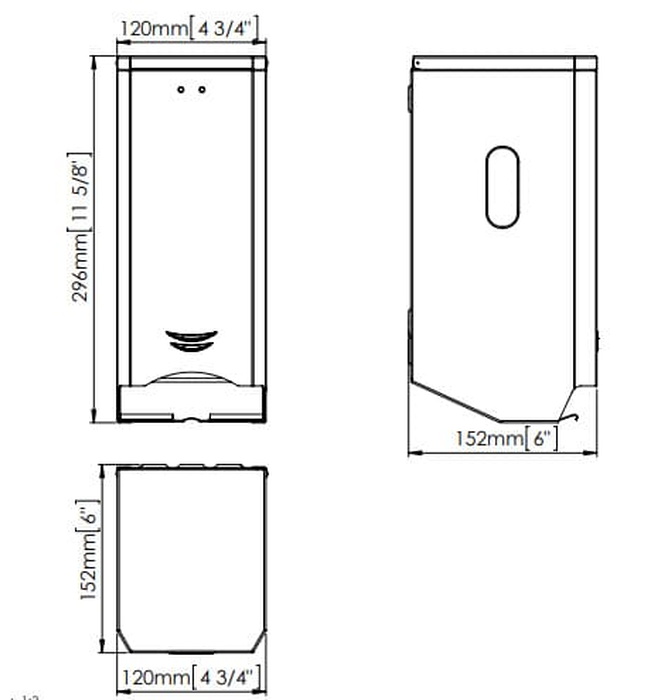 Hộp đựng giấy vệ sinh công nghiêp Mediclinics PR2784C