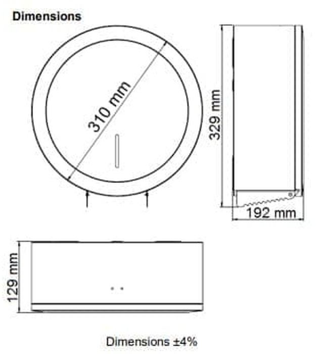 Lô treo giấy vệ sinh công nghiêp Ø275MM Mediclinics PR2789B
