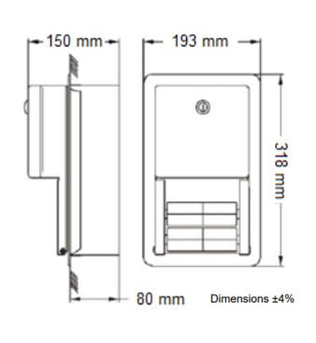Hộp đựng giấy vệ sinh Mediclinics PRE700CS
