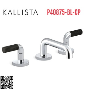 Vòi chậu rửa mặt 3 chân cổ thấp Chrome Kallista P40875-BL-CP