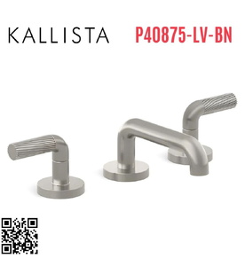 Vòi chậu rửa mặt 3 chân cổ thấp Nickel Kallista P40875-LV-BN