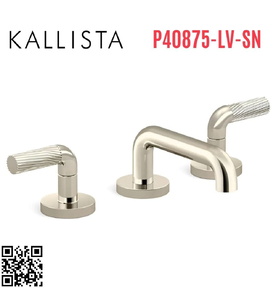 Vòi chậu rửa mặt 3 chân cổ thấp Nickel Kallista P40875-LV-SN