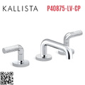 Vòi chậu rửa mặt 3 chân cổ thấp Chrome Kallista P40875-LV-CP
